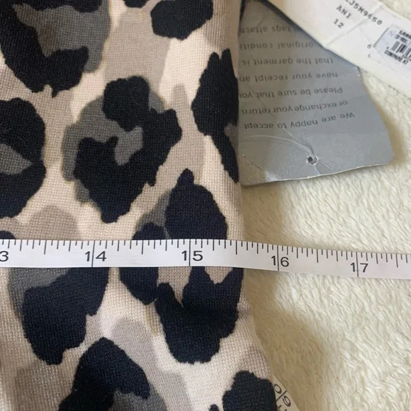 NEW Eliza J Leopard Print Ponte Fit & Flare Dress - Picture 9 of 12